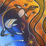 Goanna (blue-ochre)
