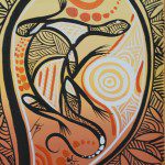 Goanna lizard (yellow-ochre)